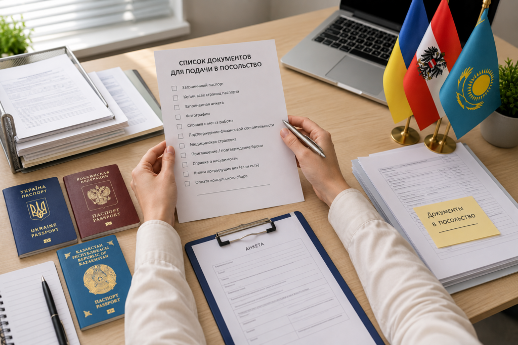 Список документов для подачи в посольство