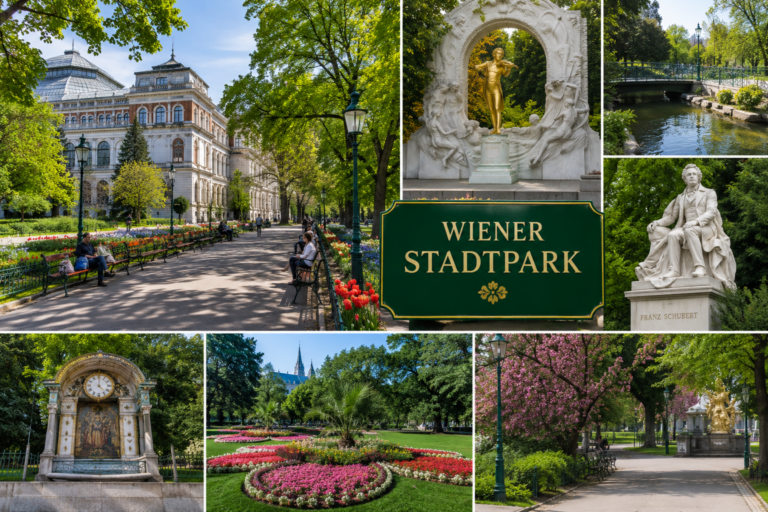 Венский городской парк Wiener Stadtpark в Вене