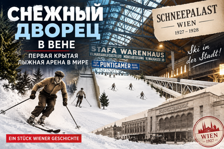 Снежный дворец в Вене Schneepalast 1927 — крытая лыжная арена